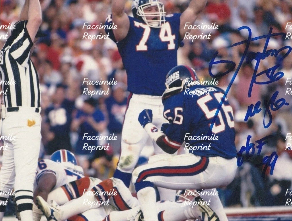 LAWRENCE TAYLOR NEWYORK GIANTS NFL FACSIMILE SIGNED REPRINT PHOTO 8"X11".#4