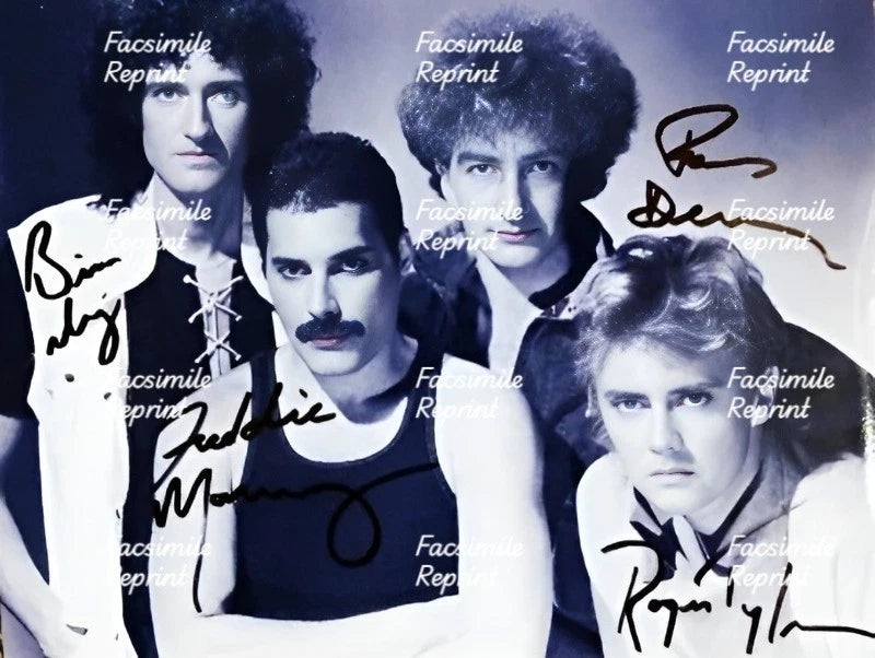 QUEEN BRITISH ROCK BAND FACSIMILE MULTI SIGNED REPRINT VINTAGE PHOTO 8"X11". #3