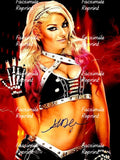 ALEXA BLISS AMERICAN PROFESSIONAL WRESTLER WWE FACSIMILE SIGNED PHOTO 8"X11".#8