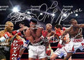 BOXERS MIKE TYSON , MUHAMMAD ALI & M.PACQUIAO FACSIMILE SIGNED POSTER 8"X11".