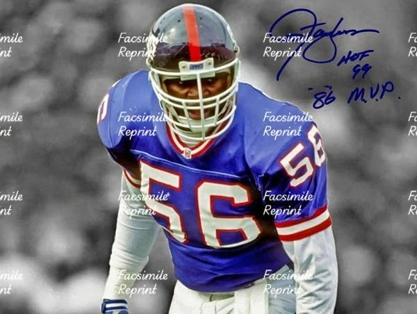 LAWRENCE TAYLOR NEWYORK GIANTS NFL FACSIMILE SIGNED PHOTO 8"X11".