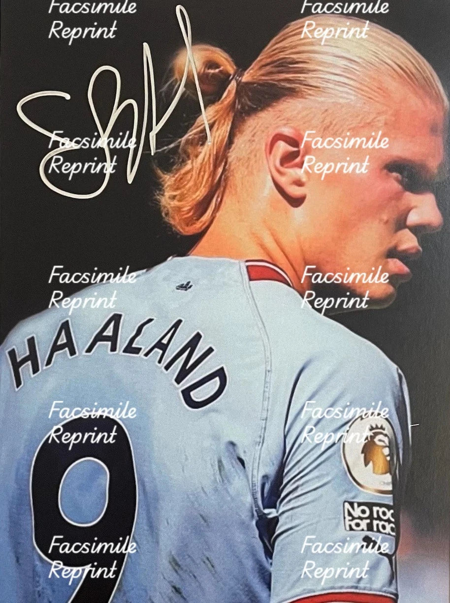 ERLING HAALAND NORWAY 2026 FIFA FOOTBALL FACSIMILE SIGNED PHOTO 8"X11".#4