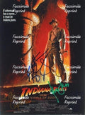 HARRISON FORD , KENNEDY & CAPSHAW INDIANA JONES FACSIMILE SIGNED POSTER 8"X11".