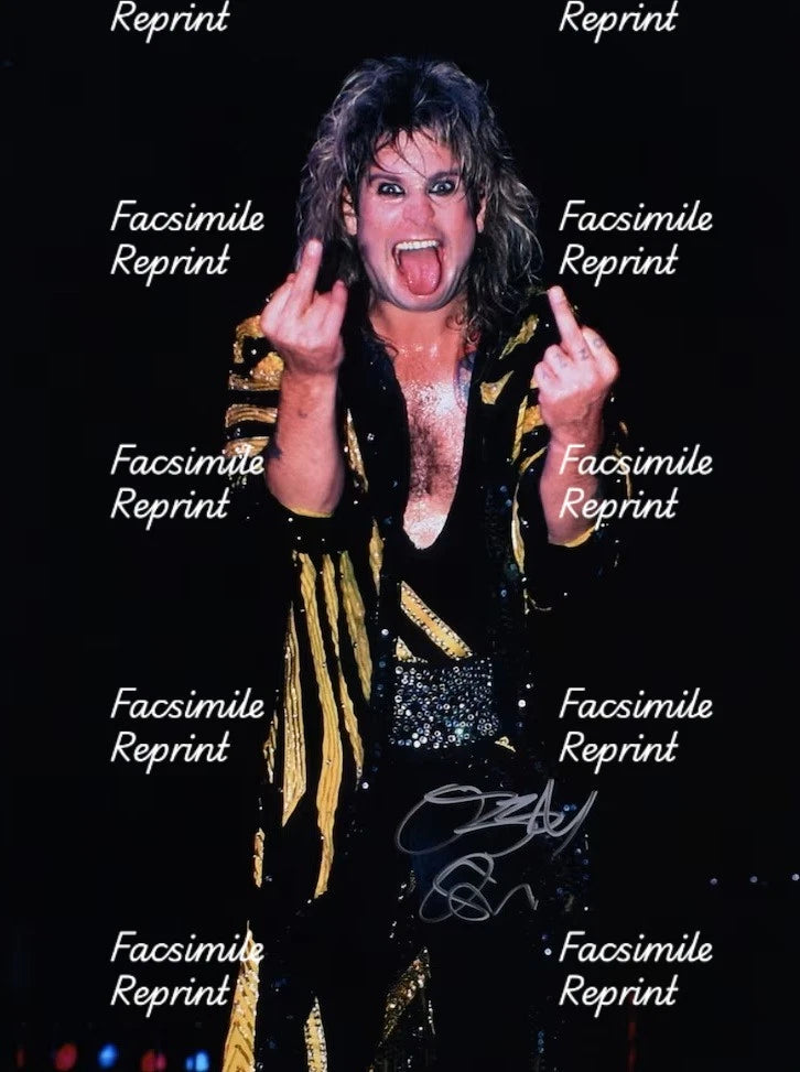 OZZY OSBOURNE ENGLISH SINGER SONGWRITER FACSIMILE SIGNED PHOTO 8"X11".#24