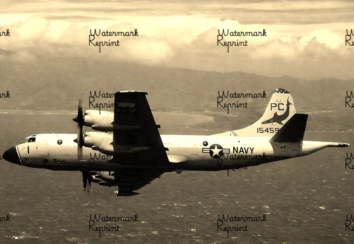 US NAVY VP-6 P3 ORION MARITIME PATROL AIRCRAFT GLOSSY PHOTO A4(210X297) CMS.