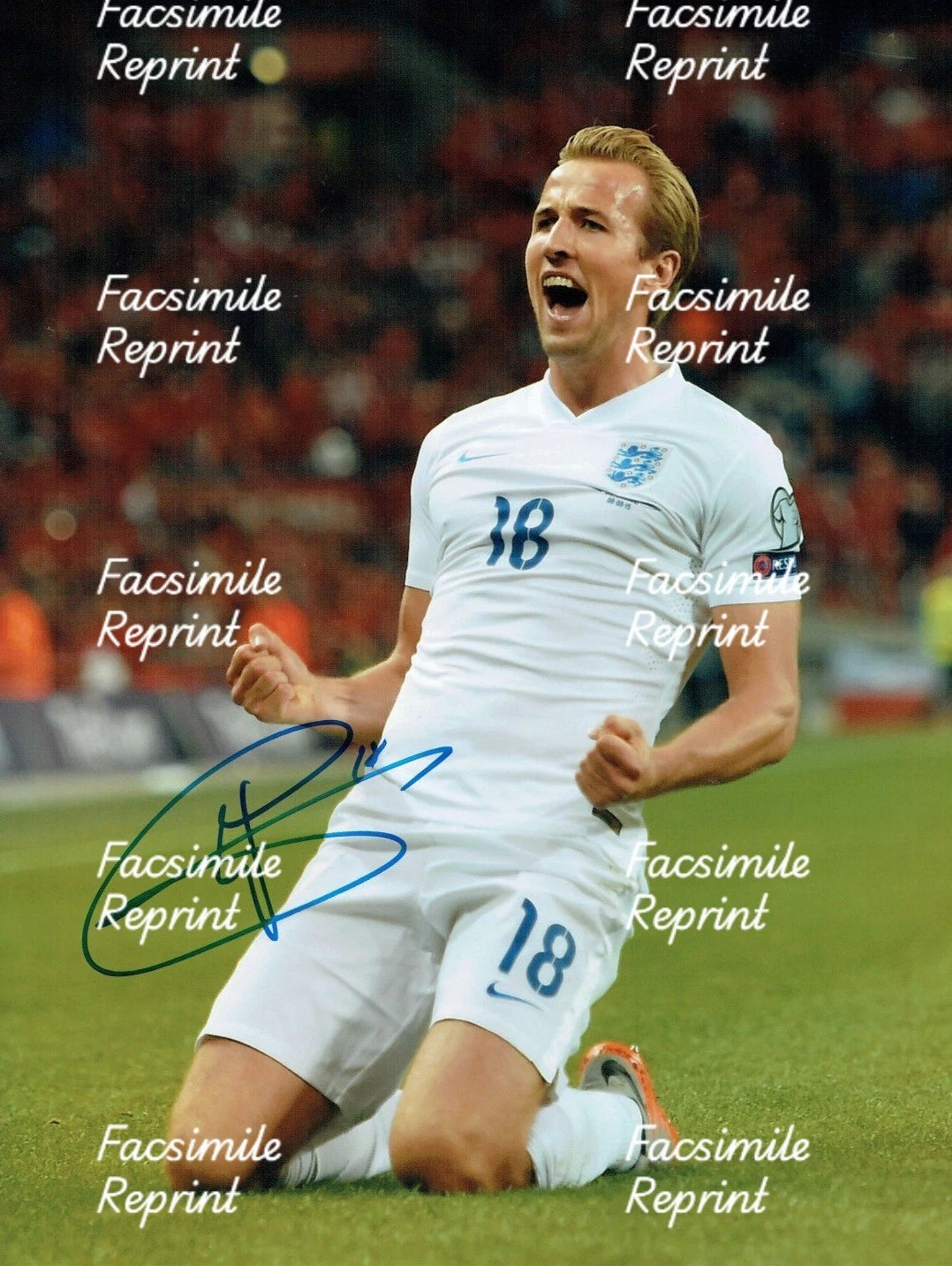 HARRY KANE ENGLAND SOCCER FIFA 2026 FACSIMILE SIGNED GLOSSY PHOTO 8"X11". #2