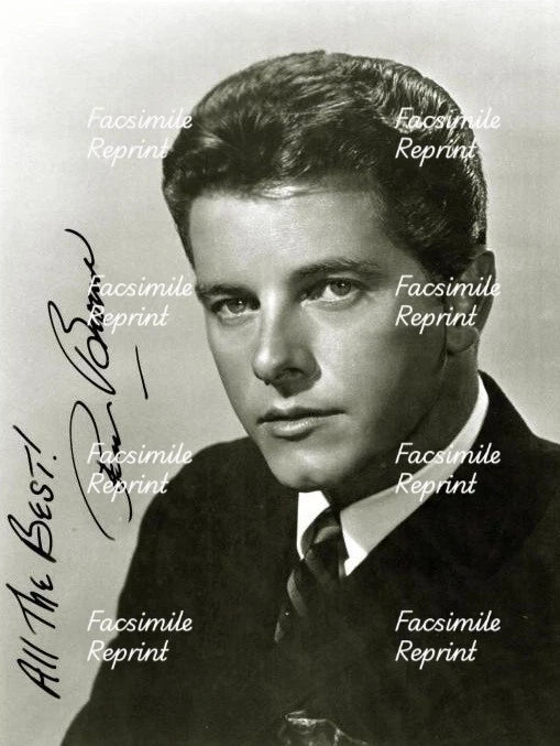 PETER BROWN AMERICAN ACTOR FACSIMILE SIGNED REPRINT VINTAGE B/ W PHOTO 8"X11".#1