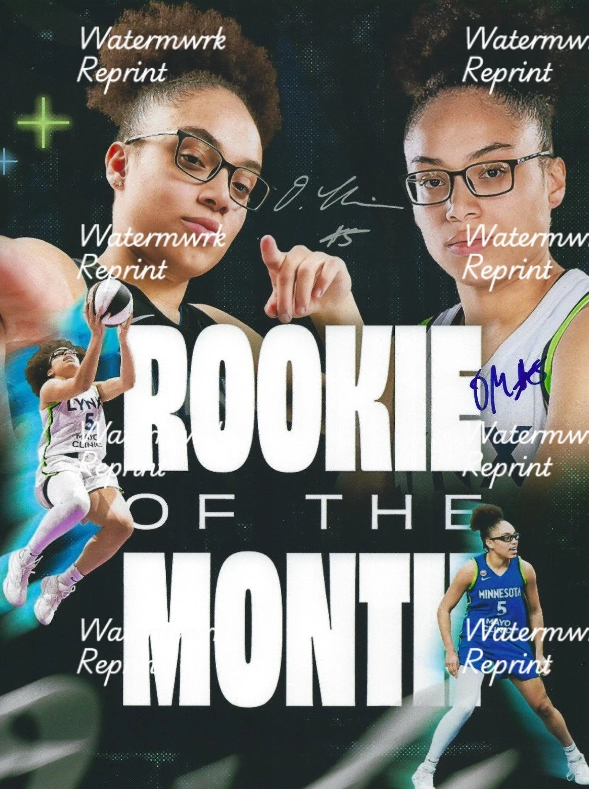OLIVIA MILES WNBA BASKETBALL SIGNED GLOSSY PHOTO 8"X11". #2