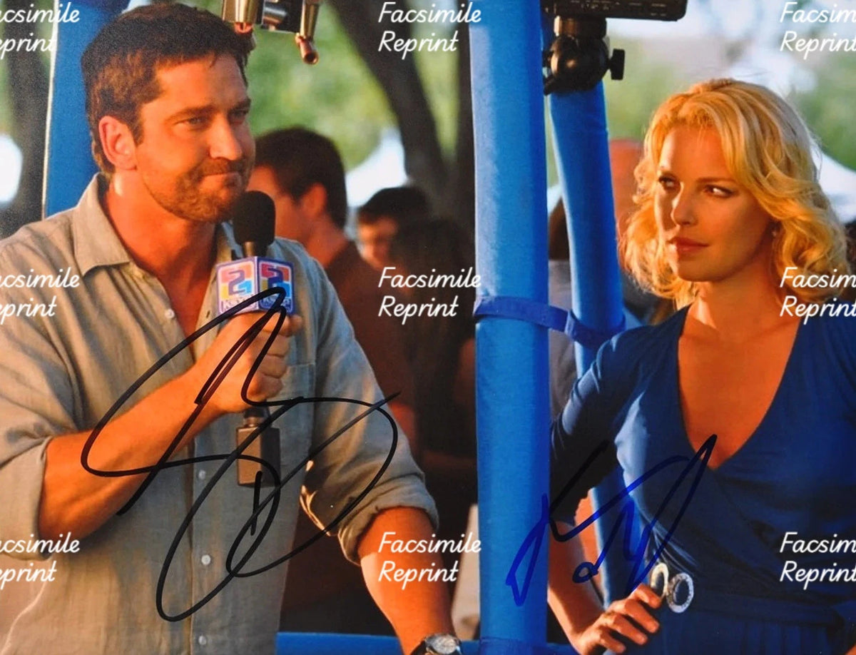 GERARD BUTLER & CATHRINE HEIGL FACSIMILE DUAL SIGNED PHOTO 8"X11". #5