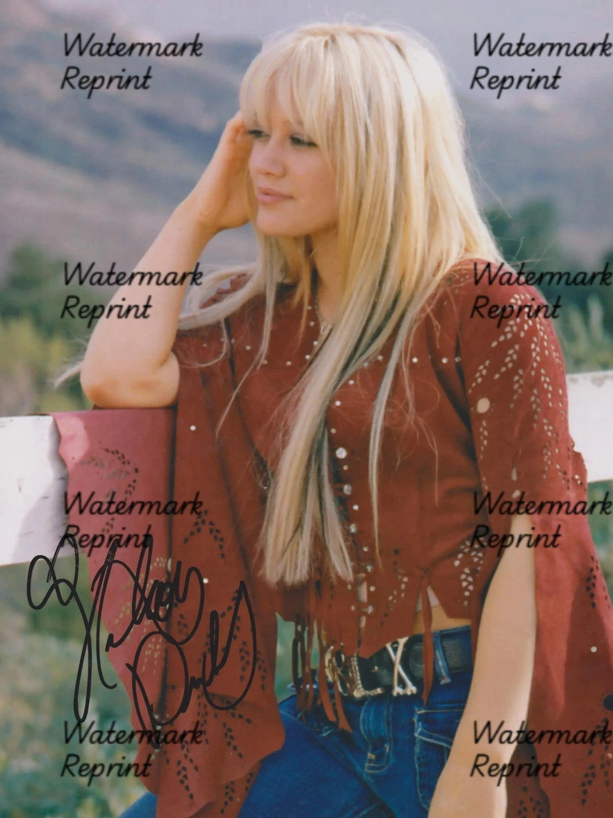 HILARY DUFF AMERICAN ACTRESS SINGER SONG-WRITER SIGNED PHOTO 8"X11". #5