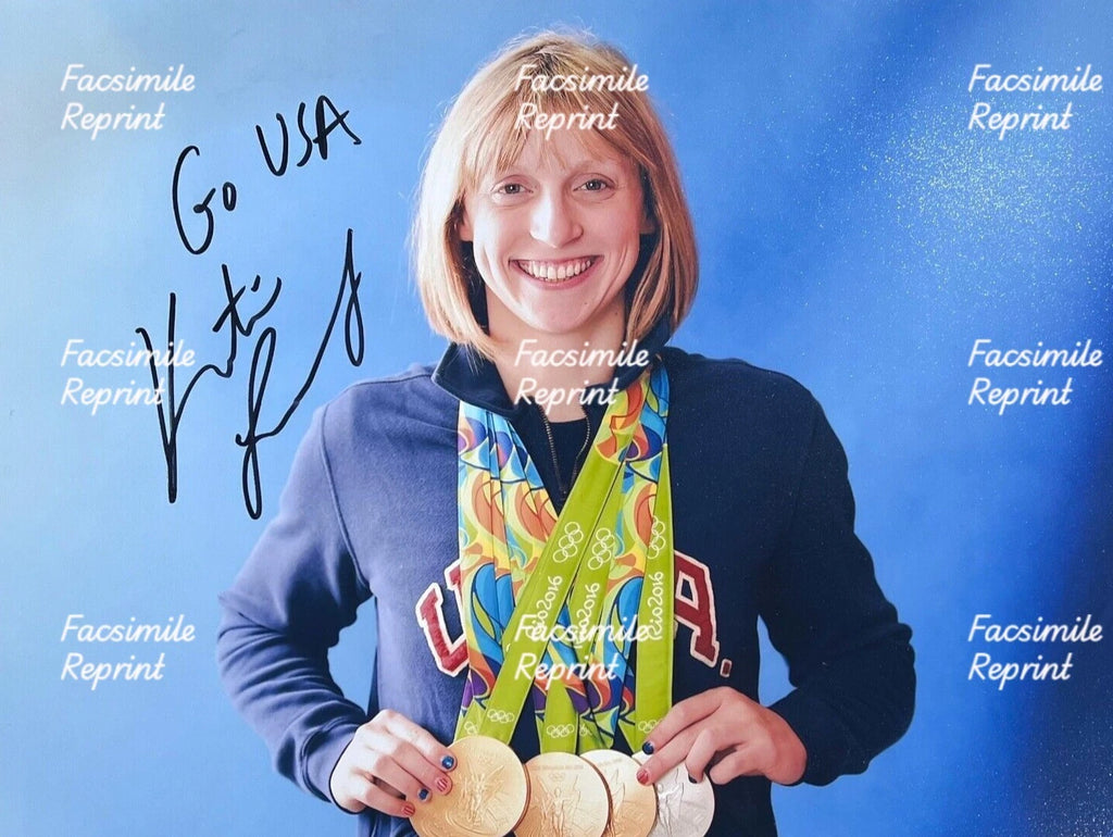 KATIE LEDECKY AMERICAN SWIMMER OLYMPICS FACSIMILE SIGNED GLOSSY PHOTO 8"X11".#6