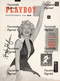HUGH HEFNER 1ST ISSUE PLAYBOY MARLYN MONROE FACSIMILE REPRINT SIGNED 8"X11".#16
