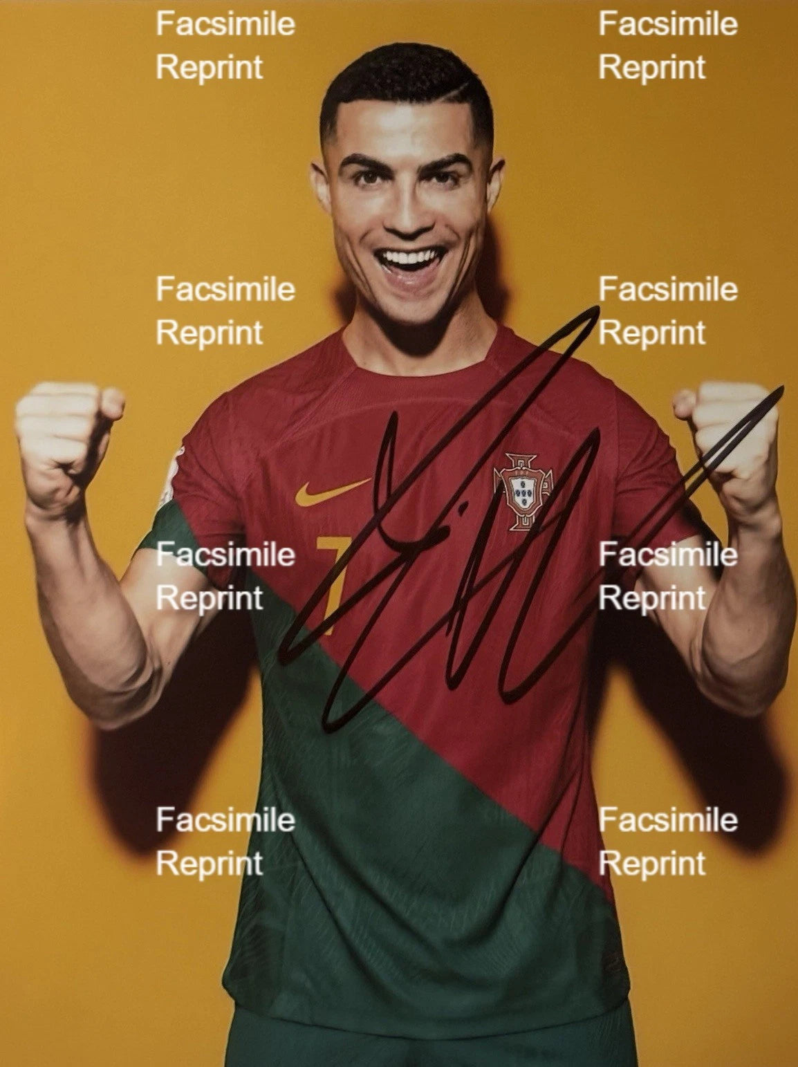 CRISTIANO RONALDO PORTUGAL SOCCER FACSIMILE SIGNED GLOSSY PHOTO 8"X11". #13