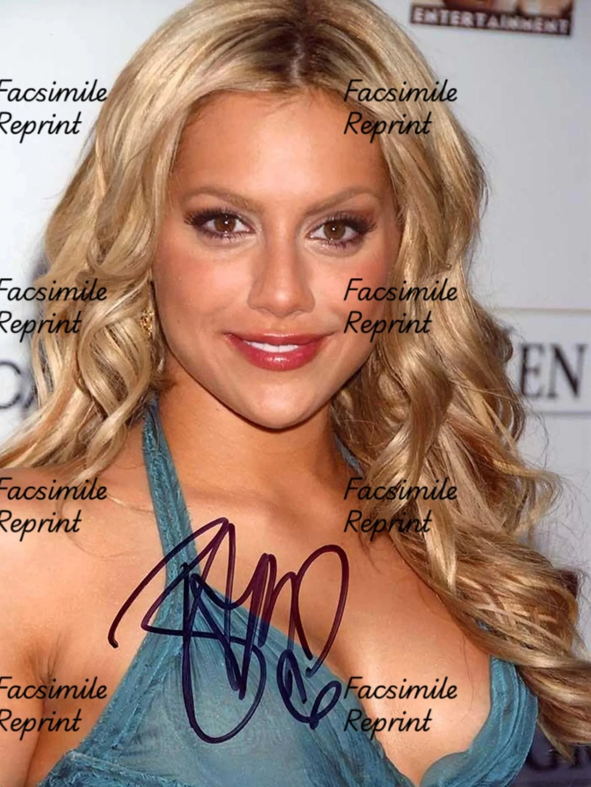 BRITTANY MURPHY  AMERICAN ACTRESS SINGER FACSIMILE SIGNED PHOTO 8"x11". #1