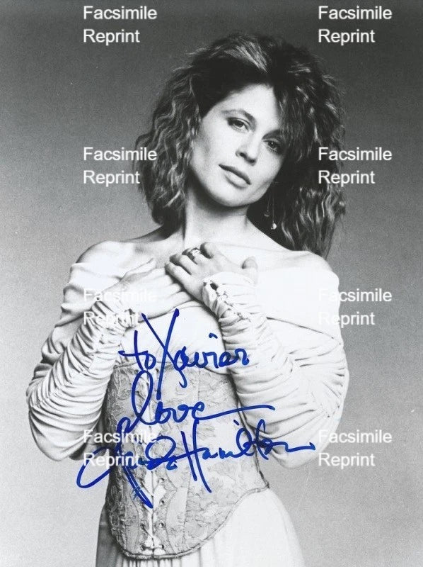 LINDA HAMILTON AMERICAN ACTRESS FACSIMILE SIGNED GLOSSY PHOTO 8"X11".#5