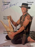 PAUL HOGAN AUSTRALIAN ACTOR COMEDIAN FACSIMILE SIGNED PHOTO 8"x11". #1