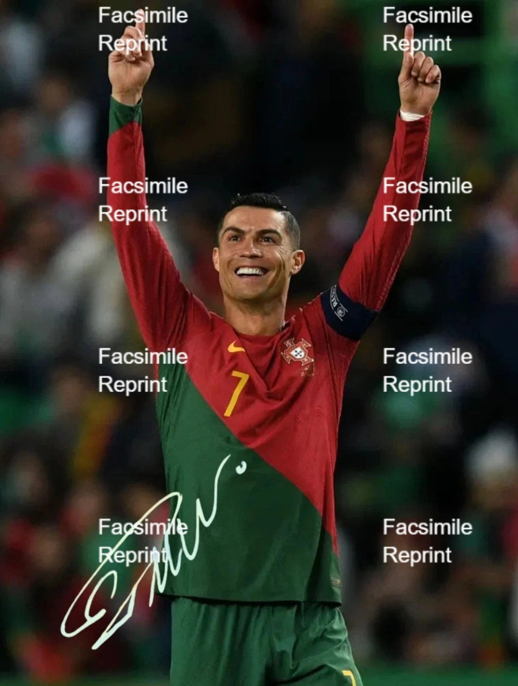 CRISTIANO RONALDO PORTUGAL SOCCER FACSIMILE SIGNED GLOSSY PHOTO 8"X11". #15