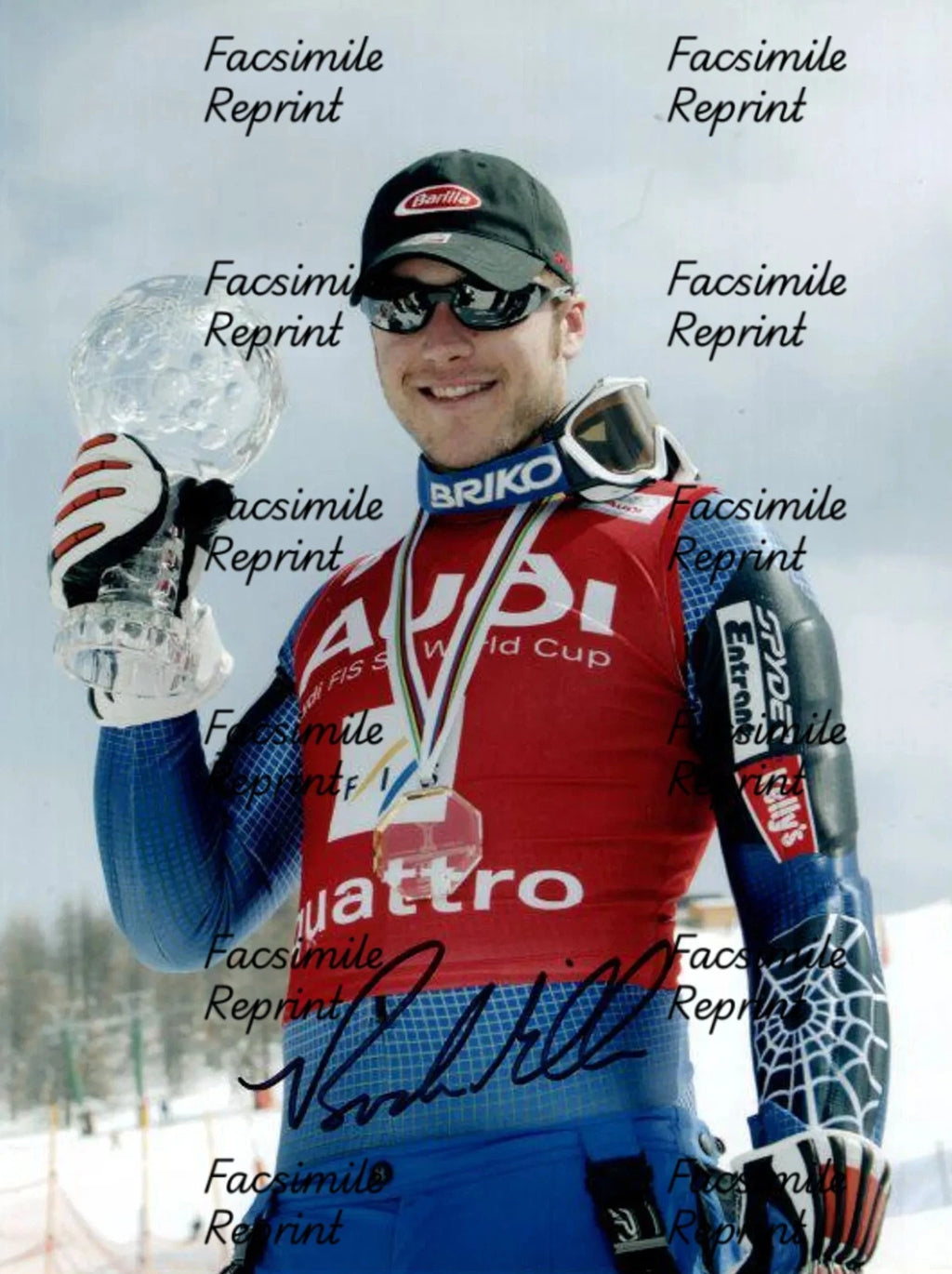 BODE MILLER AMERICAN ALPINE SKI RACER FACSIMILE SIGNED REPRINT PHOTO 8"X11".