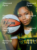 ZIA COOKE WNBA BASKETBALL SIGNED GLOSSY PHOTO 8"X11". #1