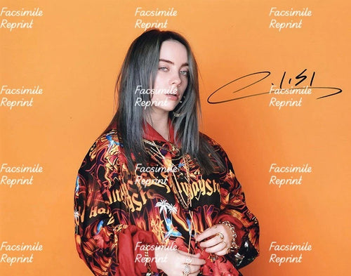 BILLIE EILISH AMERICAN SINGER SONGWRITER FACSIMILE SIGNED PHOTO 8"X11". #4