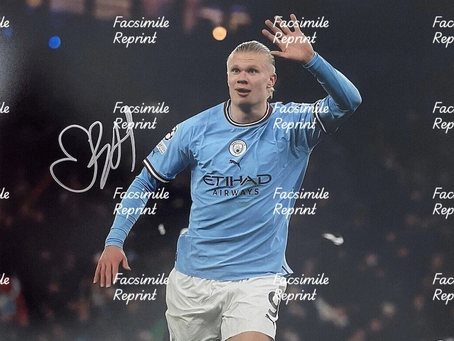 ERLING HAALAND NORWAY 2026 FIFA FOOTBALL FACSIMILE SIGNED PHOTO 8"X11".#2