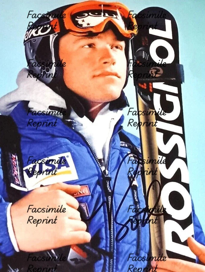BODE MILLER AMERICAN ALPINE SKI RACER FACSIMILE SIGNED REPRINT PHOTO 8"X11".#1