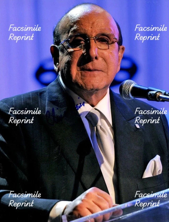 CLIVE DAVIS AMERICAN MUSIC RECORD PRODUCER FACSIMILE SIGNED PHOTO 8"X11". #1
