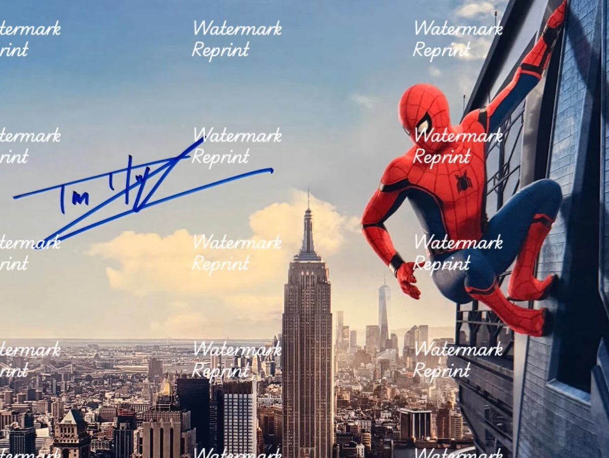 TOM HOLLAND SPIDERMAN SIGNED GLOSSY PHOTO 8"X11".