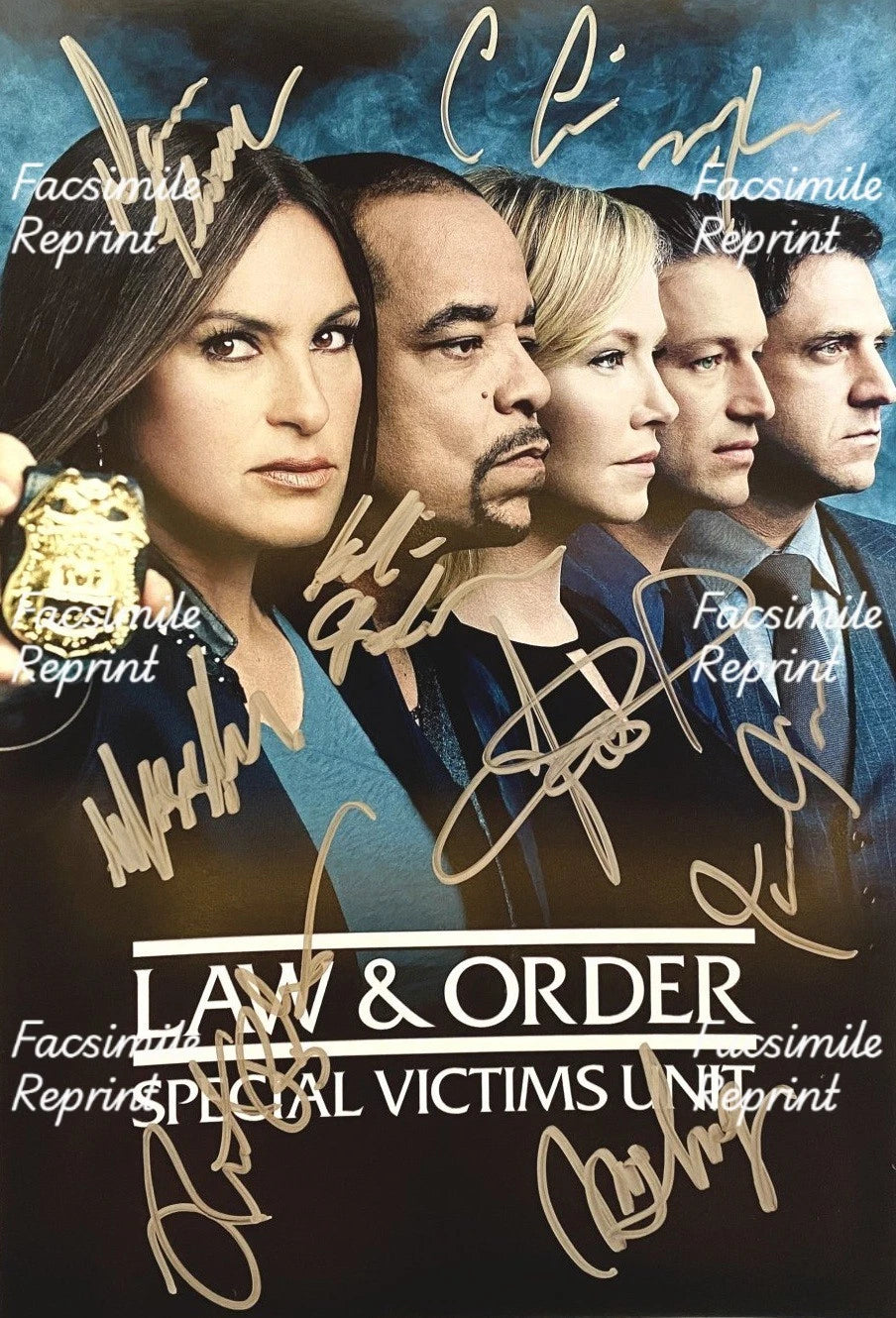 MARISKA HARGITAY LAW & ORDER FACSIMILE MULTI SIGNED POSTER A4 210X297. #5