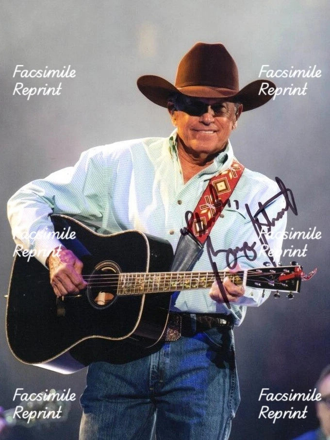 GEORGE STRAIT AMERICAN CONTRY SINGER ACTOR FACSIMILE SIGNED PHOTO 8"X11". #3