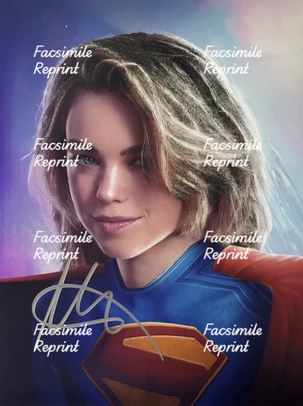 MILLY ALCOCK AUSTRALIAN ACTRESS SUPERGIRL FACSIMILE SIGNED PHOTO 8"X11".#5