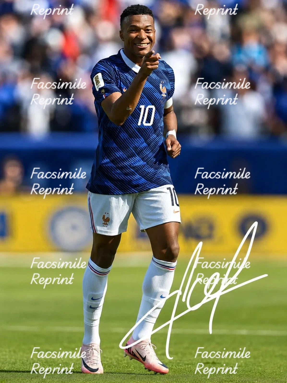 KYLIAN MBAPPE FRANCE SOCCER FIFA 2026 FACSIMILE SIGNED GLOSSY PHOTO 8"X11". #7