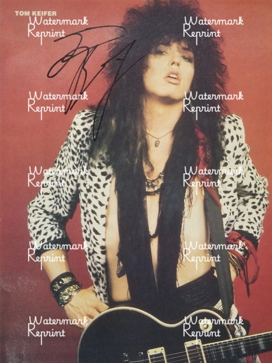 TOM KEIFER AMERICAN SINGER CINDRELLA BAND SIGNED GLOSSY PHOTO 8"X11". #4