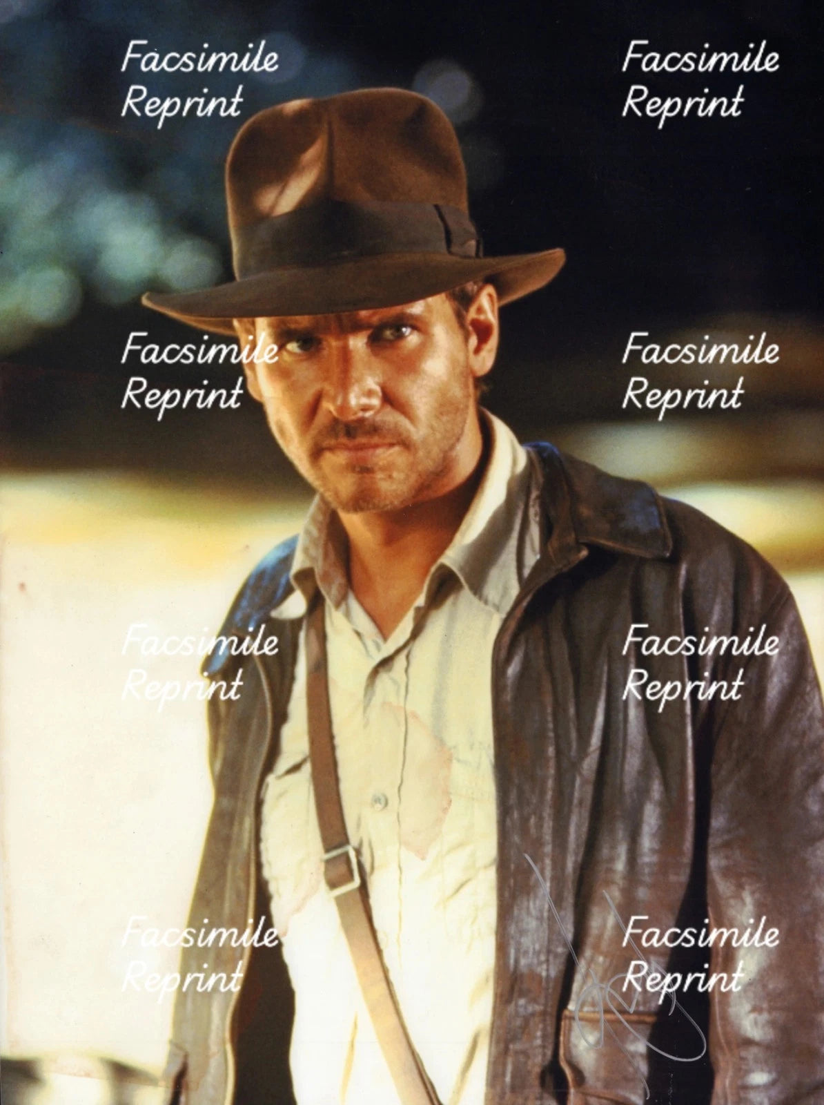 HARRISON FORD INDIANA JONES FACSIMILE REPRINT SIGNED PHOTO 8"X11".#7