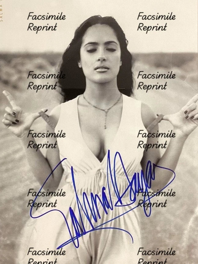 SALMA HAYEK MEXICAN- AMERICAN ACTRESS SIGNED FACSIMILE REPRINT PHOTO 8"X11".#11