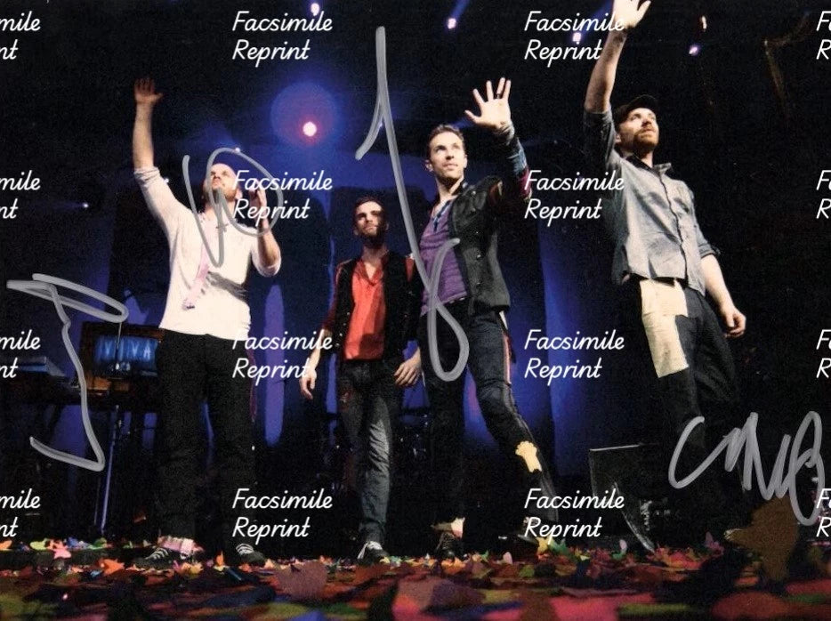 COLDPLAY ENGLISH ROCKBAND FACSIMILE SIGNED PHOTO 8"X11".#4