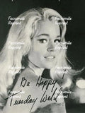 TUESDAY WELD ACTRESS REPRINT FACSIMILE SIGNED PHOTO 8"X11". #2