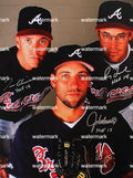 GREG MADDUX ,JOHN SMOLTZ & TOM GALVINE ATLANTA BRAVES SIGNED PHOTO 11"X8". #3