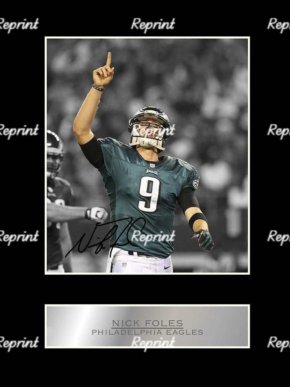 NICK FOLES PHILADELPHIA EAGLES REPRINT GLOSSY SIGNED PHOTO 8"X11". #4