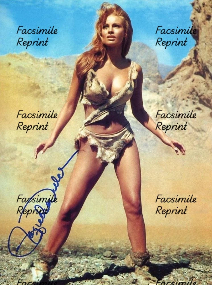 RAQUEL WELCH AMERICAN ACTRESS FACSIMILE REPRINT SIGNED PHOTO 8"x11".#9