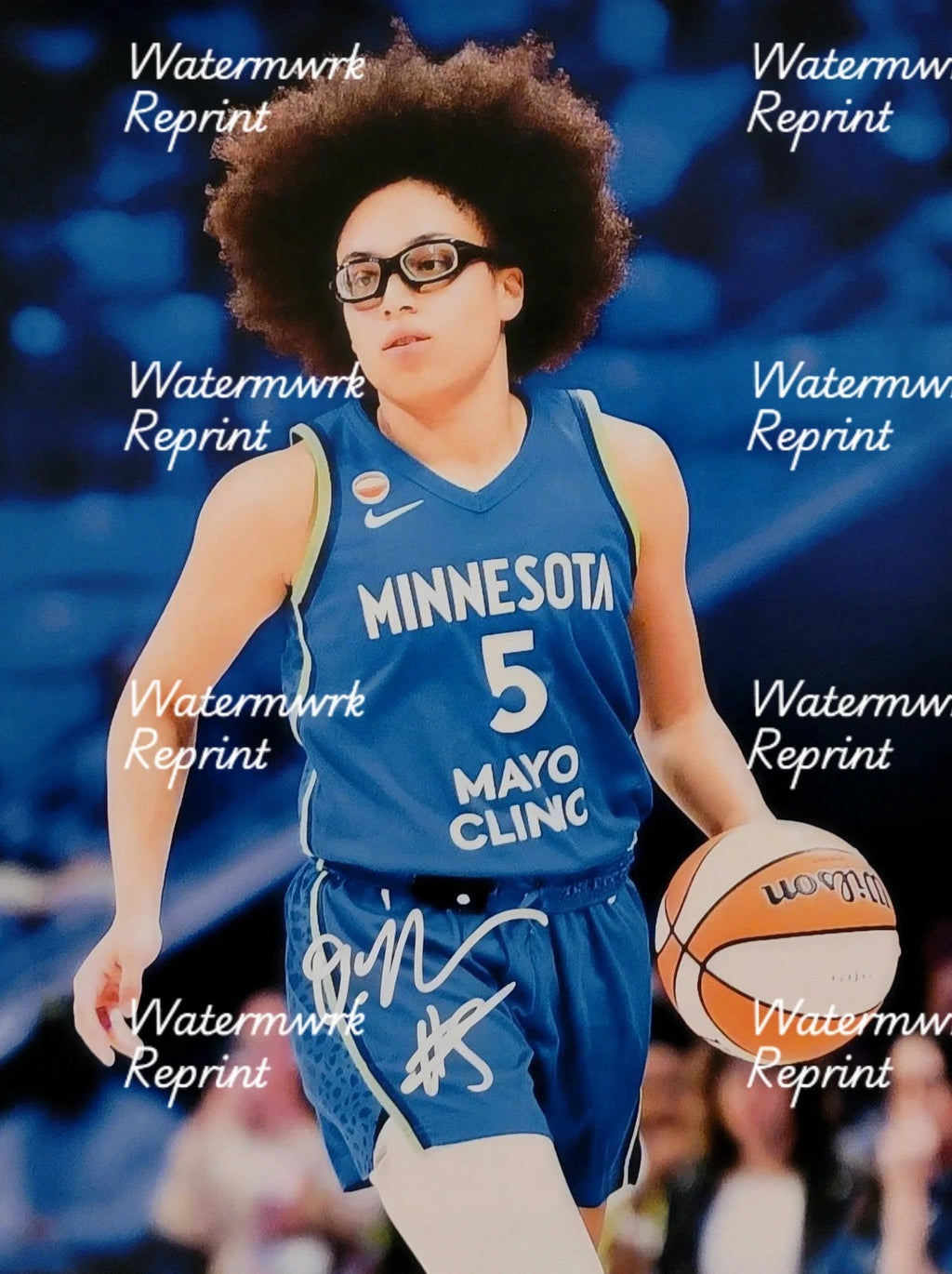 OLIVIA MILES WNBA BASKETBALL SIGNED GLOSSY PHOTO 8"X11". #3