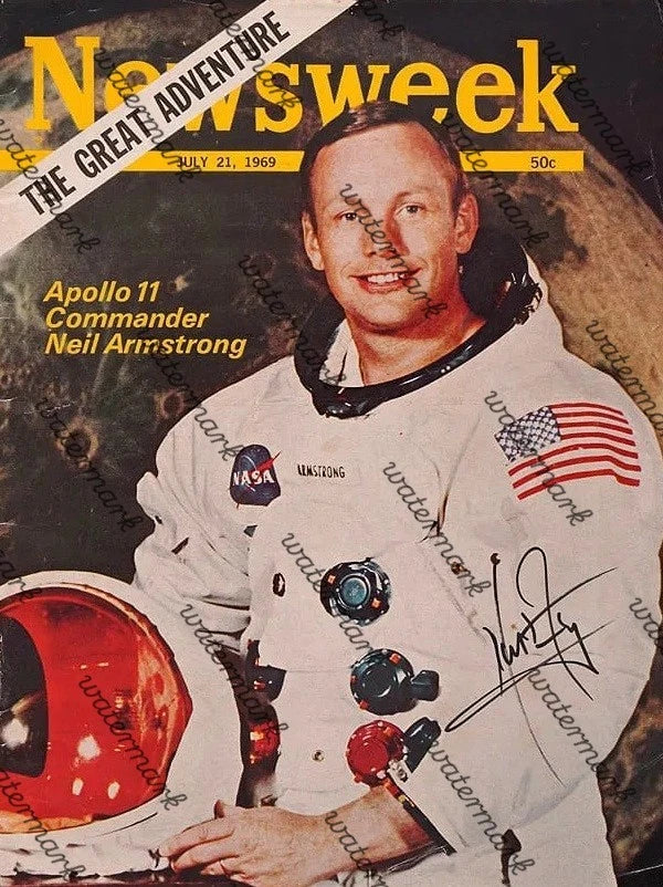 ASTRONAUT NEIL ARMSTRONG SPACE FACSIMILE REPRINT SIGNED PHOTO 8"X11".#6