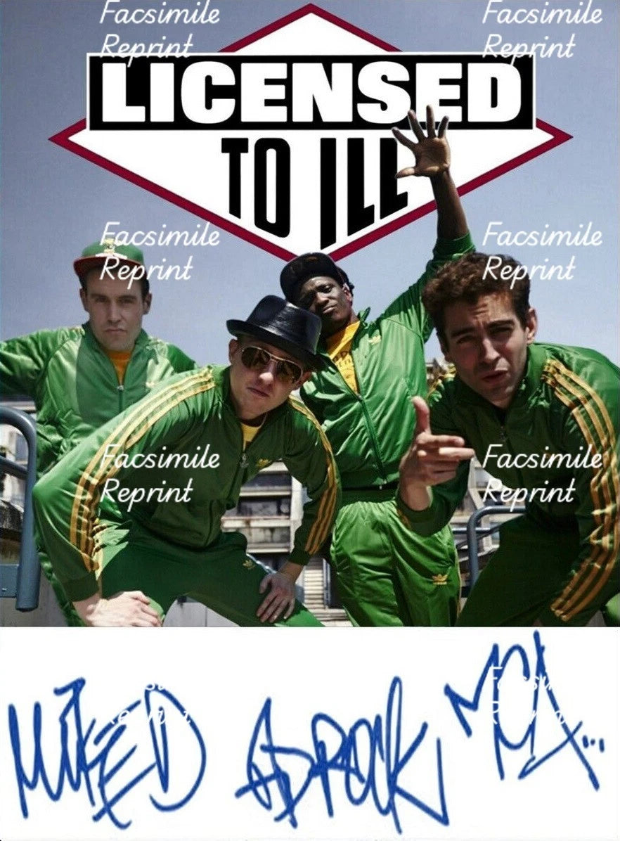 BEASTIE BOYS AMERICAN HIP HOP/RAP ROCK FACSIMILE REPRINT SIGNED PHOTO 8"X11".#1