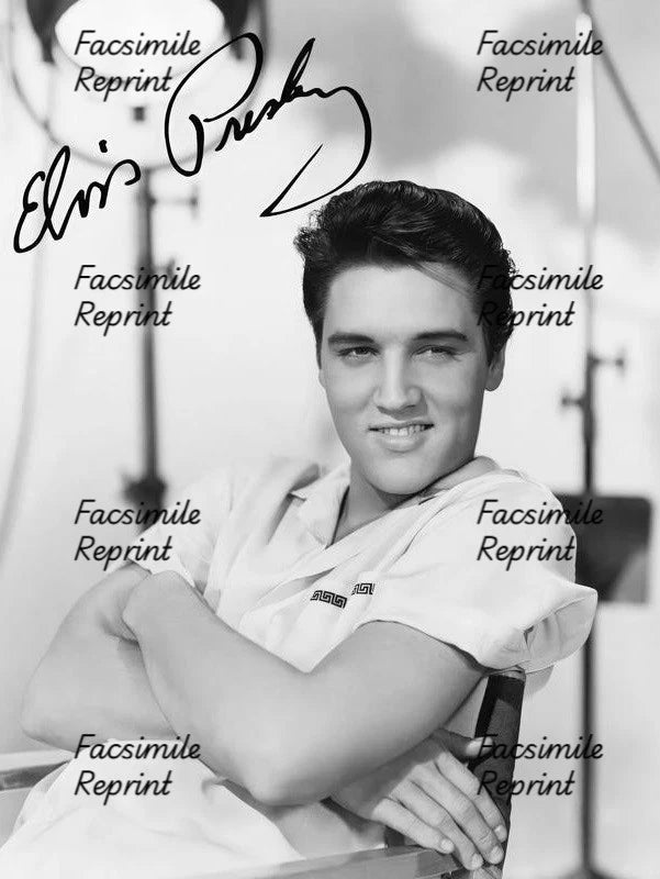 ELVIS PRESLEY PORTRAIT FACSIMILE REPRINT SIGNED PHOTO 8"X11". #5