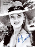 BARBARA BOUCHET GERMAN - ITALIAN ACTRESS FACSIMILE SIGNED B/W PHOTO 8"x11". #1