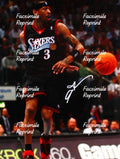 ALLEN IVERSON AMERICAN BASKETBALL NBA FACSIMILE SIGNED PHOTO 8"X11".#4