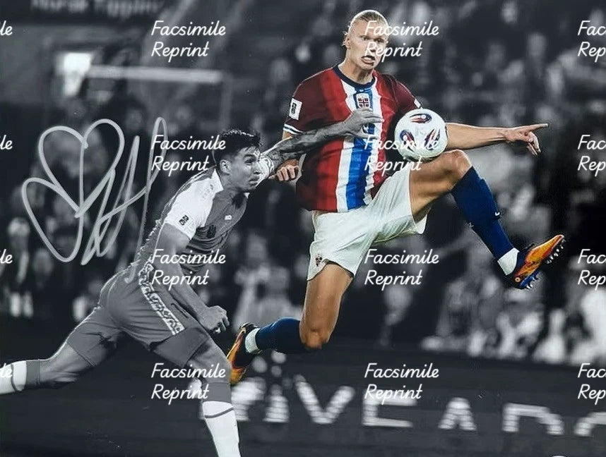 ERLING HAALAND NORWAY 2026 FIFA FOOTBALL FACSIMILE SIGNED PHOTO 8"X11".#3