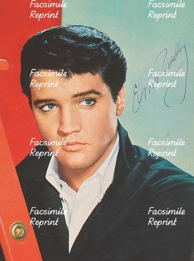 ELVIS PRESLEY SINGER ACTOR FACSIMILE REPRINT SIGNED PHOTO 8"X11". #8
