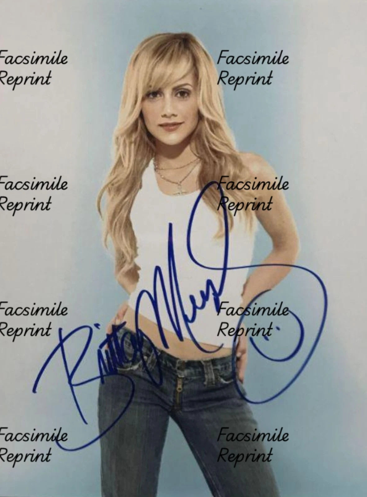 BRITTANY MURPHY  AMERICAN ACTRESS SINGER FACSIMILE SIGNED PHOTO 8"x11". #4