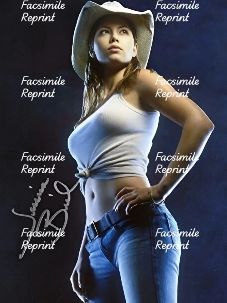 JESSICA BIEL  AMERICAN ACTRESS FACSIMILE SIGNED PHOTO 8"x11". #5